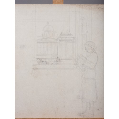 307 - E Gledstanes RBA: four wood block prints, pencil sketches and other drawings, various