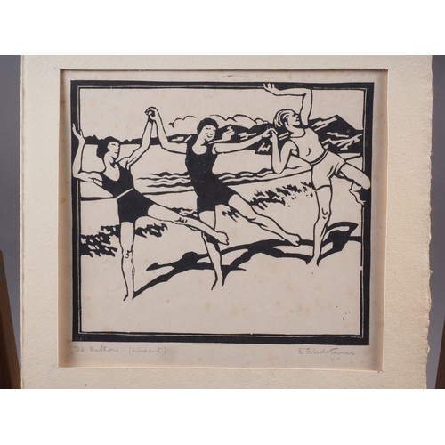 307 - E Gledstanes RBA: four wood block prints, pencil sketches and other drawings, various