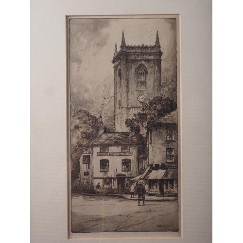 339 - J M Bull: a signed 20th century etching, 