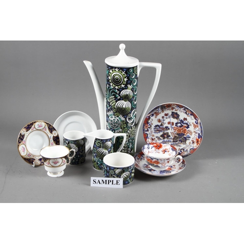 50 - A Portmeirion “Magic Garden” pattern part coffee set, an Amherst “Japan” pat... 