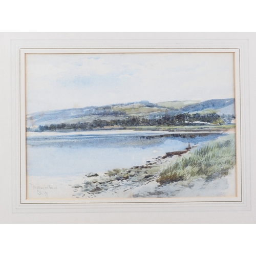 351 - C R, 1891: a watercolour landscape, Westbury on Severn, 6 1/2