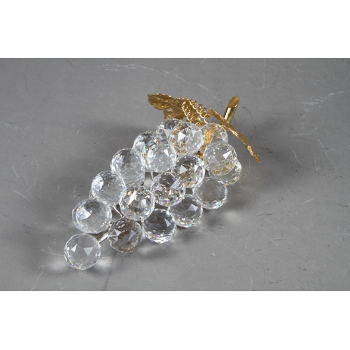 28 - A Swarovski model of grapes with gold rhodium plated leaves, 7509 NR 150 070, in box