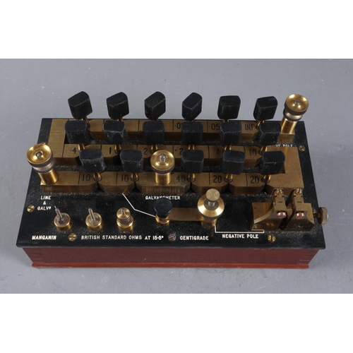 99 - A Reid Bros, London brass cased horizontal galvanometer, 4” dia, and a Gambrell Bros galvanome... 