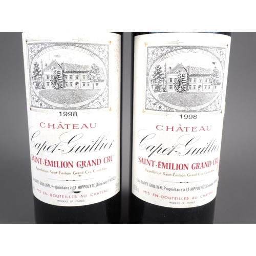 155 - Two bottles of 1998 Chateau Capet-Guillier Saint-Emilion Grand Cru