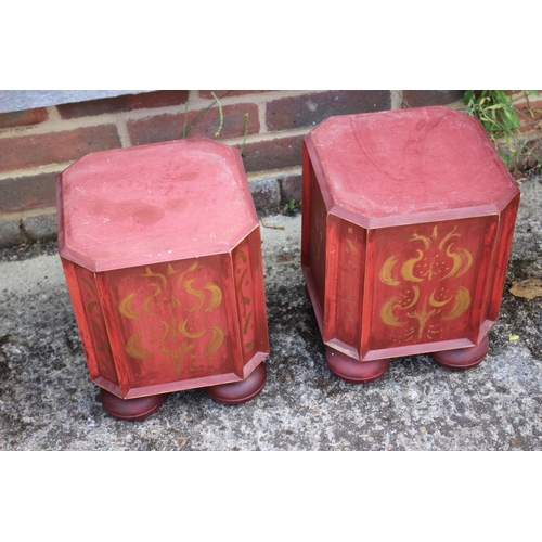 231 - Two carved painted wood Venetian design 