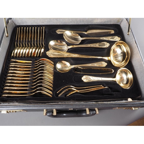 240 - A canteen of SBS Solingen 24kt gold plated cutlery