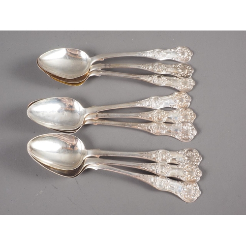 275 - Nine Scottish silver King's pattern teaspoons and various other flatware, 8.3oz troy approx