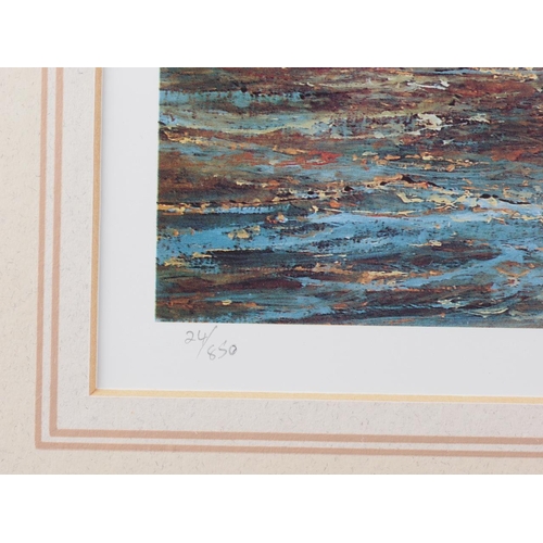 349 - After Corot: a colour print, landscape, in strip frame, a signed limited edition print, 