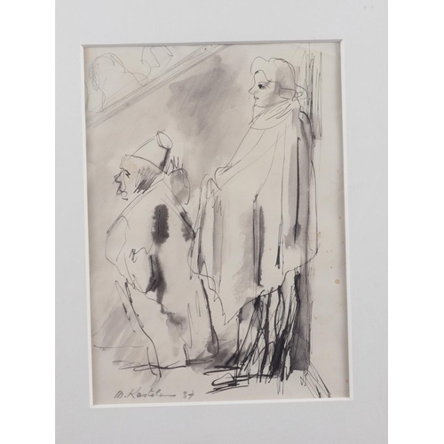 371 - Maurice Kestelman, '37: pen and wash, 