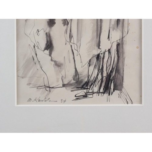 371 - Maurice Kestelman, '37: pen and wash, 