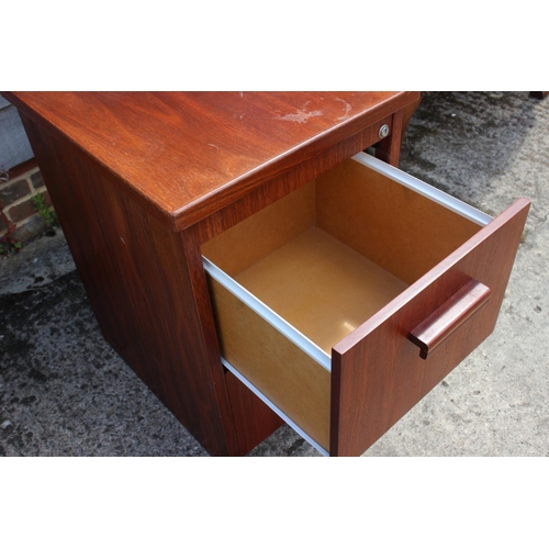 555 - A teak two-drawer filing cabinet, 20