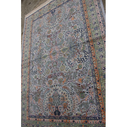 636 - A Belgian cotton rug of traditional Persian design, 92