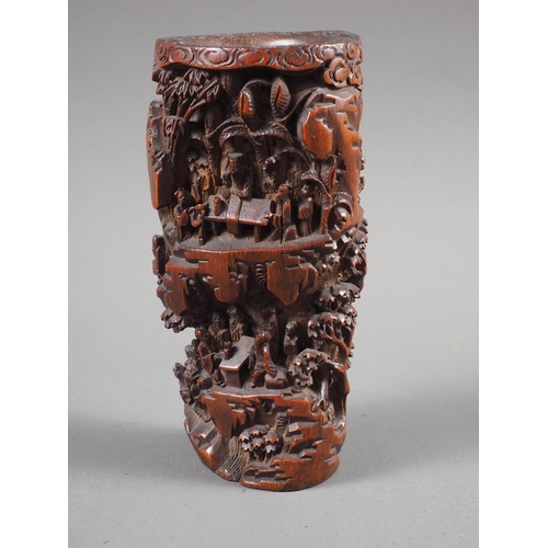 75 - A Chinese carved bamboo 