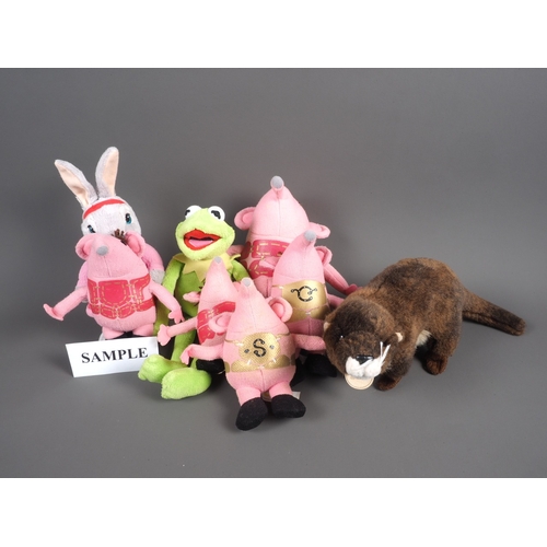 119 - A family of Clangers, a Kermit the Frog and other soft toys