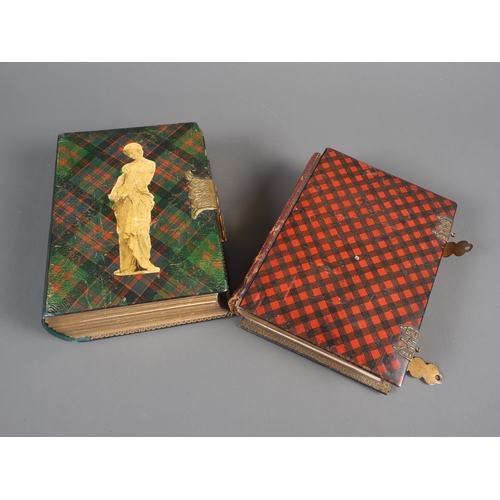 139 - A 19th century McDonald tartan ware carte de visite album and a companion Rob Roy album