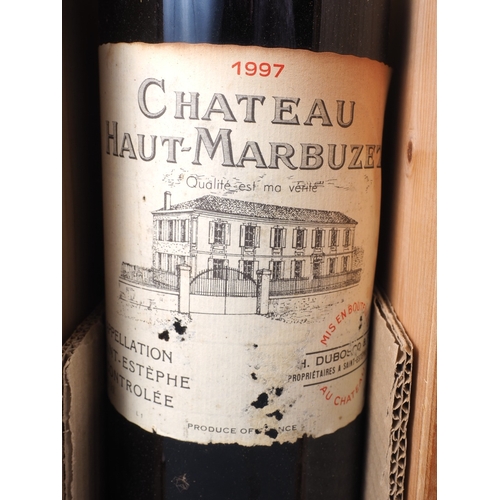 148 - A magnum bottle of Chateau Haut-Marbuzet, in wooden box