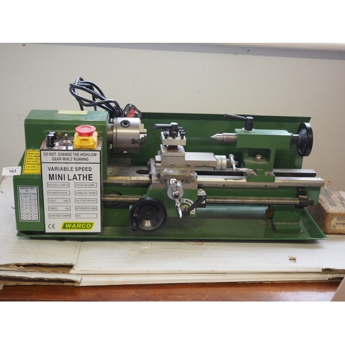 163 - A Warco variable speed mini lathe