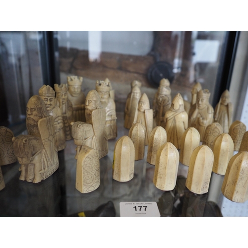 177 - A set of white Lewis chessmen