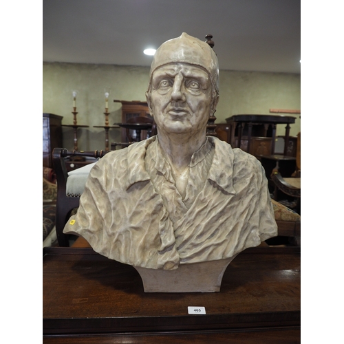 213 - A faux marble portrait bust of an unknown 18th century cardinal, 24