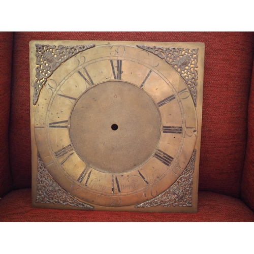 81 - An American wall clock, a painted clock dial by F C White, Luton, a 19th century long case clock dia... 