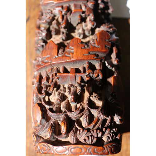 75 - A Chinese carved bamboo 