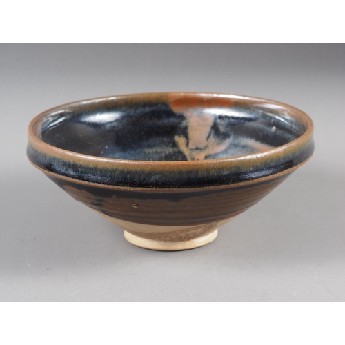 64 - A Song style black splashed bowl, 7 1/8