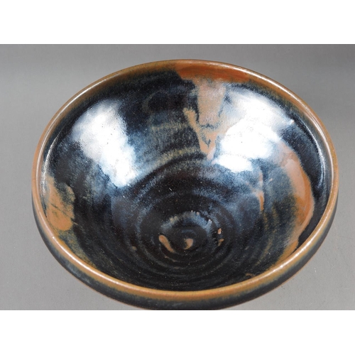 64 - A Song style black splashed bowl, 7 1/8