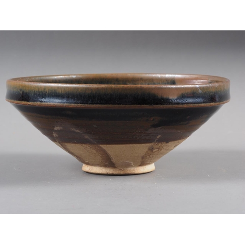 64 - A Song style black splashed bowl, 7 1/8