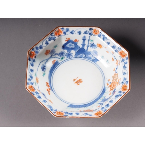 65 - Two Kakiemon style octagonal bowls, 5 1/8