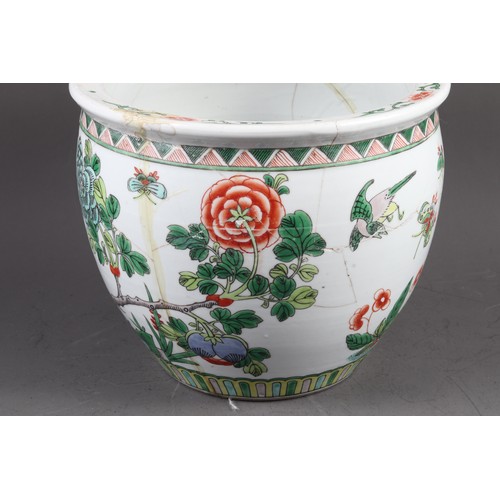 70 - A Chinese porcelain octagonal planter, decorated figures, 9