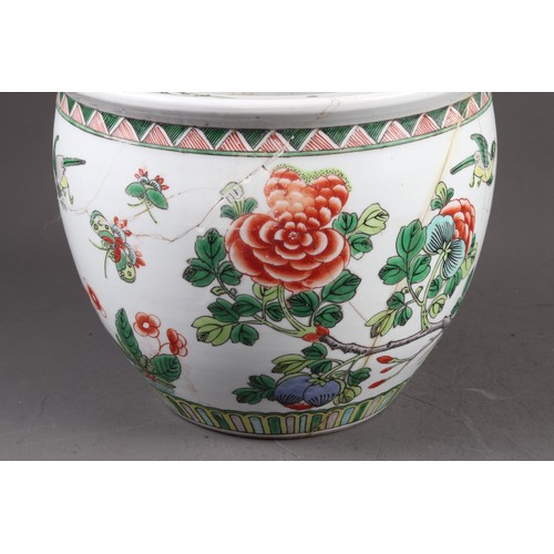 70 - A Chinese porcelain octagonal planter, decorated figures, 9