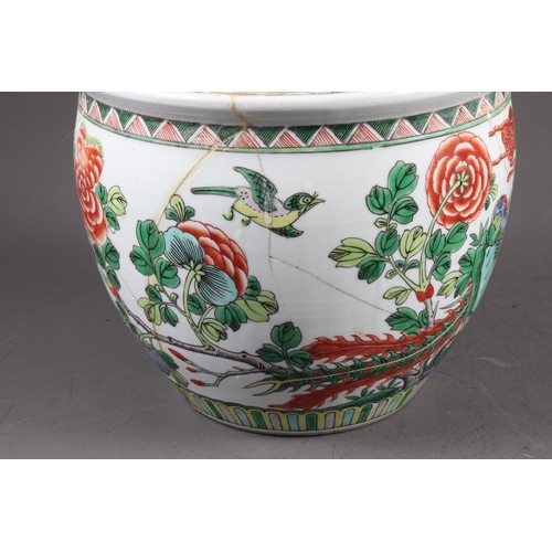 70 - A Chinese porcelain octagonal planter, decorated figures, 9