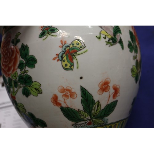 70 - A Chinese porcelain octagonal planter, decorated figures, 9