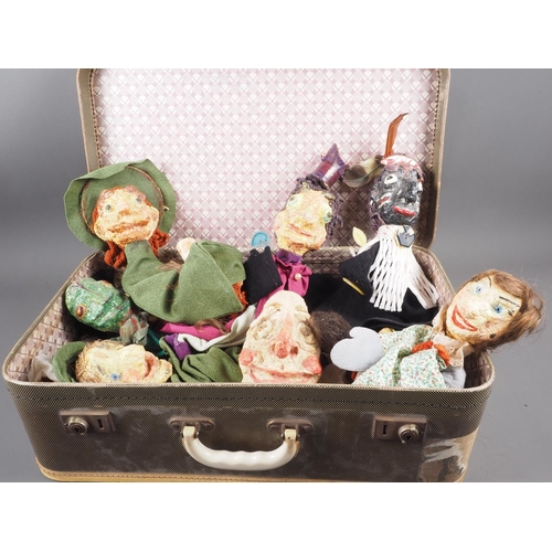 184 - A collection of mid 20th century papier-mache headed glove puppets