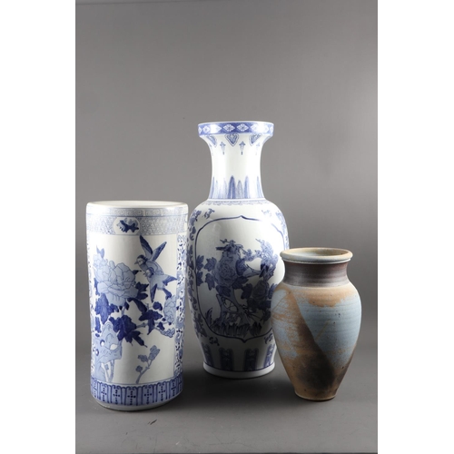 130 - A Chinese blue and white vase, 25