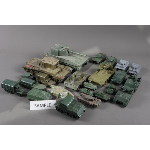 189 - A quantity of complete, scale model tanks, mostly plastic, in various sizes