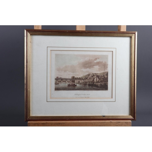 311 - Five Tombleson prints, Thames scenes, in strip frames, a 19th century engraving, Henley-on-Thames, t... 