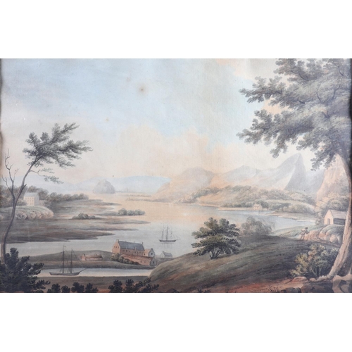 338 - A 19th century watercolour landscape, Newport?, 11