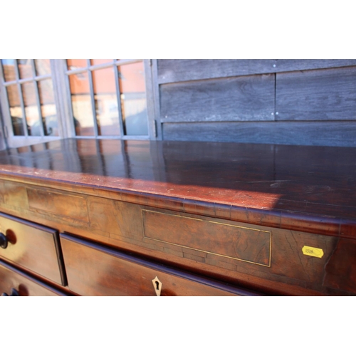 438 - A 19th century mahogany and brass inlaid 