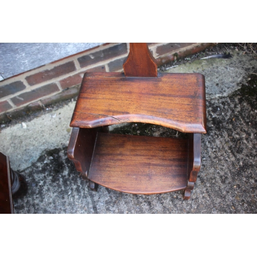 496 - A mahogany library step, 14