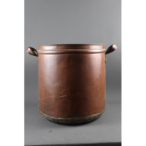 163 - A copper log bucket, 17