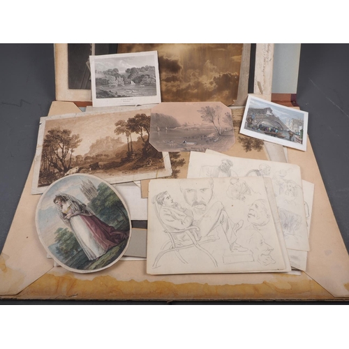 291 - A set of five 19th century aquatints, leather tanning, and a number of other 19th century and later ... 