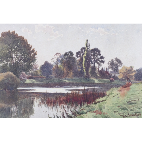 319 - A folio of mostly early 20th century watercolour landscapes, including Windsor Castle, Bourne End, e... 