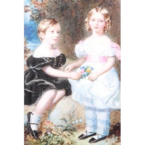 365 - William Egley: a pair of early 19th century portrait miniatures, children of the Clayton family of H... 