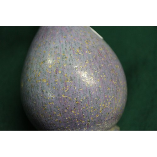 117 - A Chinese purple streak glazed shaped vase, 7 1/2