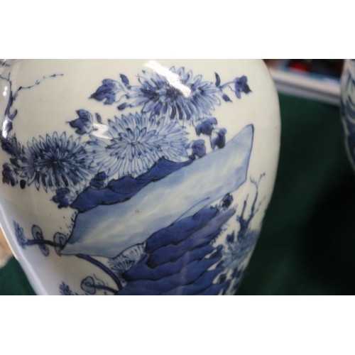 120 - A Chinese blue and white fish bowl with dragon and flower decoration, 10