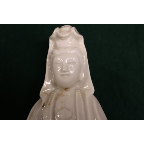 123 - A Chinese blanc-de-chine figure of a deity, 7