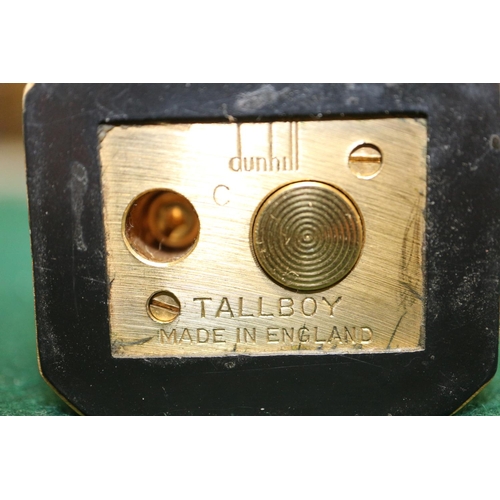 208 - A Dunhill gold plated table lighter, 