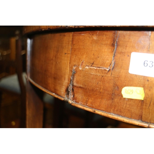 478 - A late 19th century mahogany semi-circular fold-over top card table, on square taper supports, 36