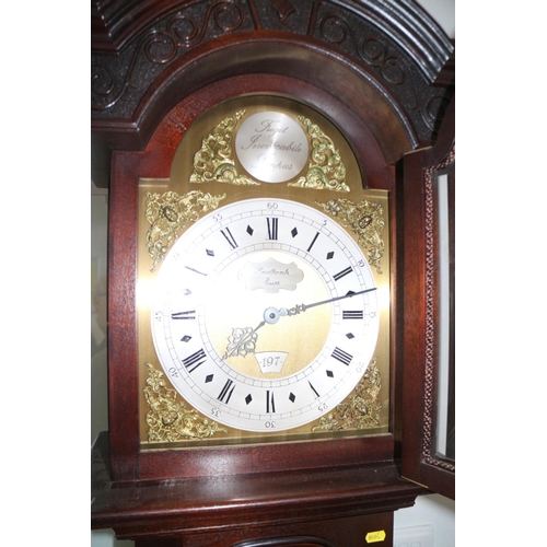 505 - A Smallcombe Essex limited edition mahogany long case clock with eight-day striking and chiming move... 